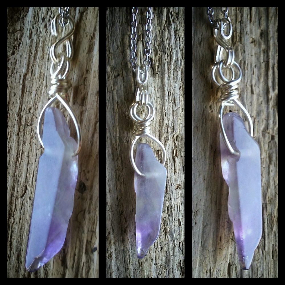 🌙💜Amethyst Crystal Necklace